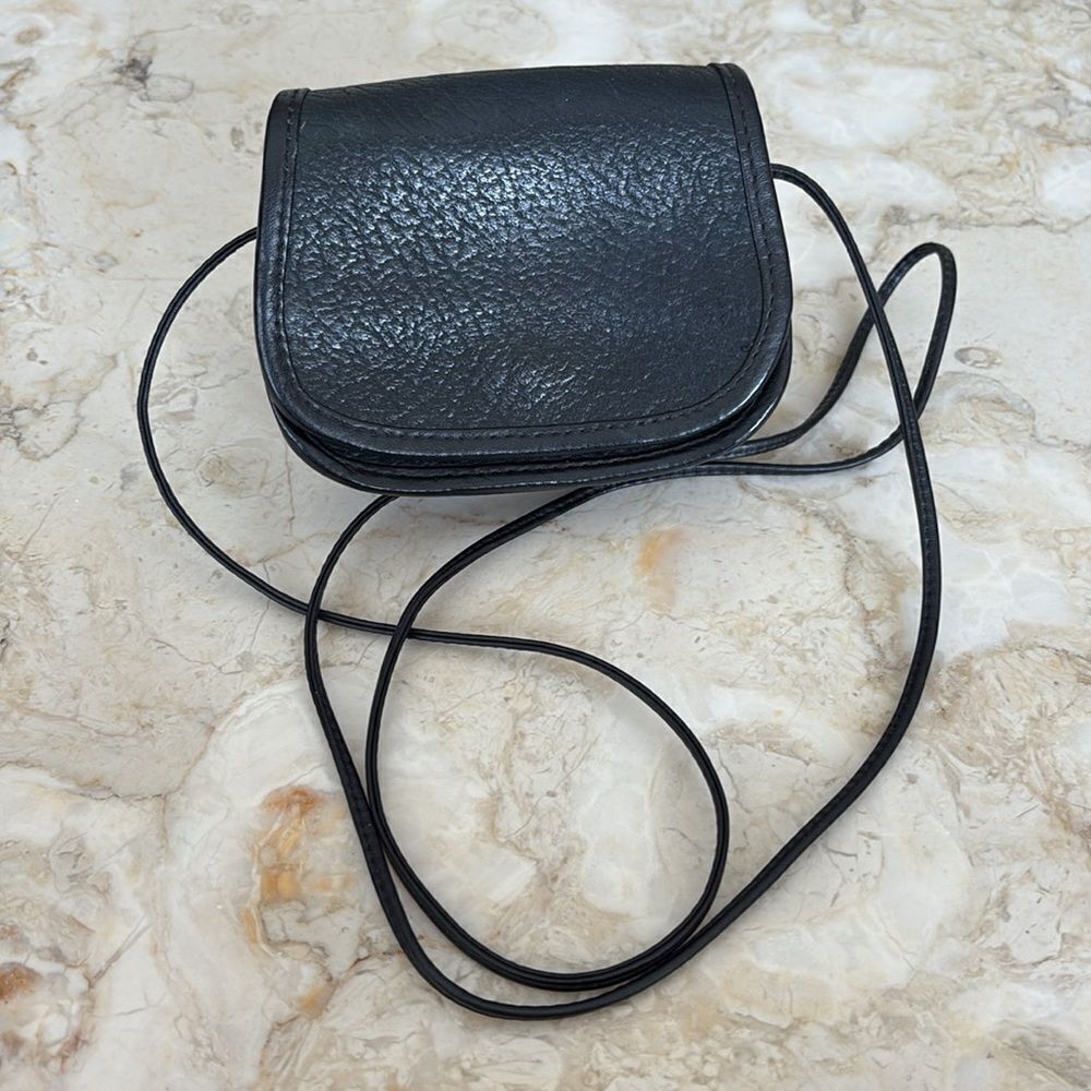 Vintage Golan Mini Leather Crossbody Saddle Bag